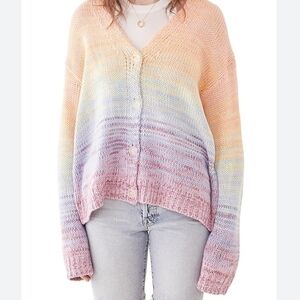 ANTHROPOLOGIE NWT Multicolor marled yarn sweater. Stunning womens size L new